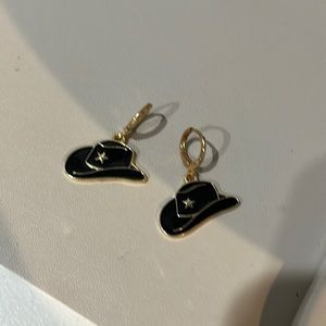 cute cowboy hat earrings